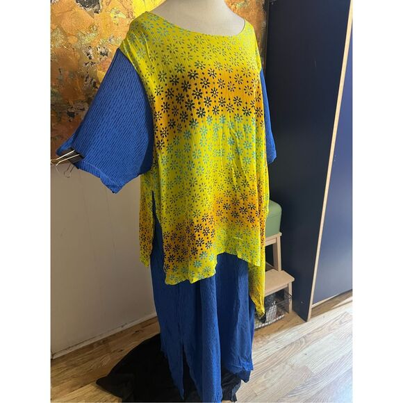 We Be Bop Vintage Layered Lagenlook MIDI Dress Size 4X - Picture 2 of 8